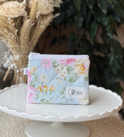 Blue Roses Quilted Wallet