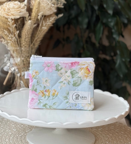 Blue Roses Quilted Wallet