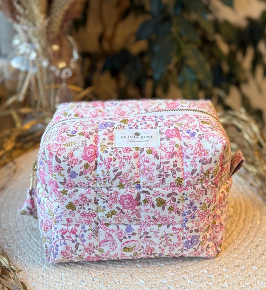 Medium Pink and Purple Ditzy Carry All Bag