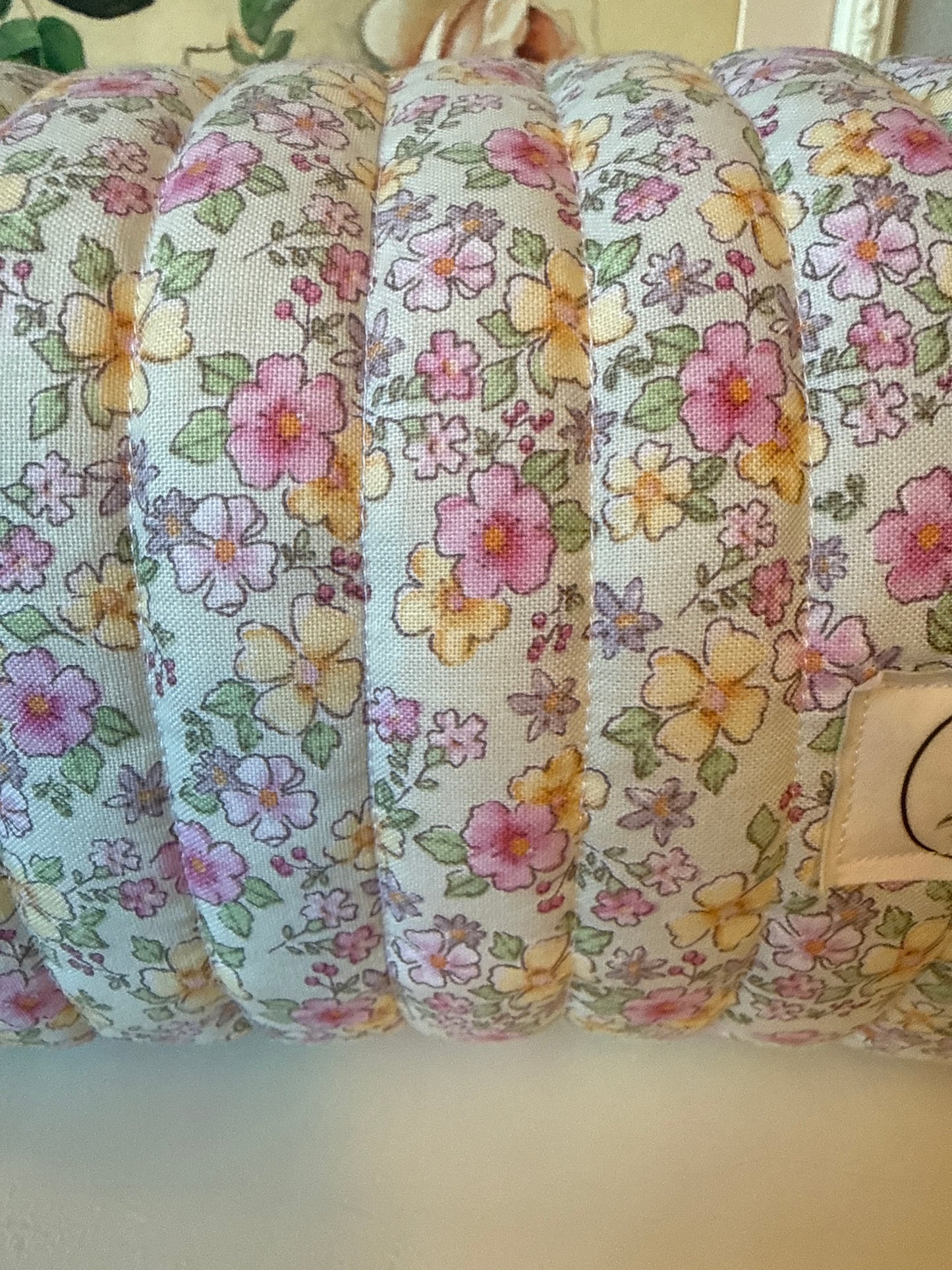Large Pink and Yellow Floral Carry All Bag