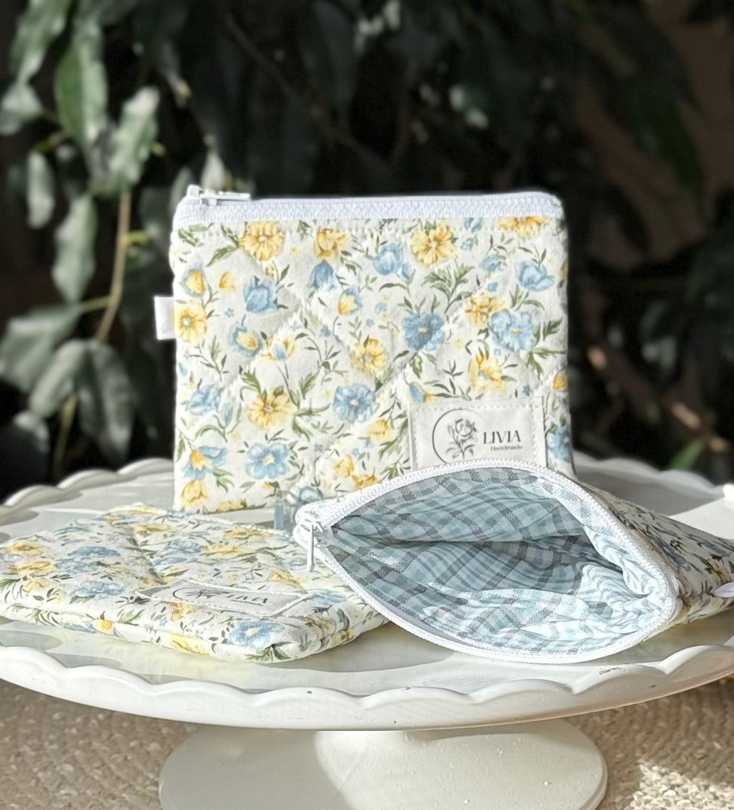 Blue and Yellow Floral Wallet