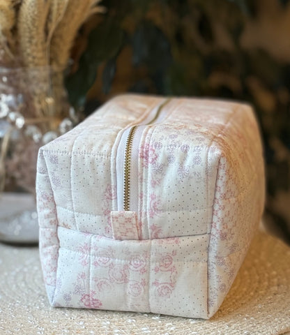 Light Patchwork Large Makeup Bag