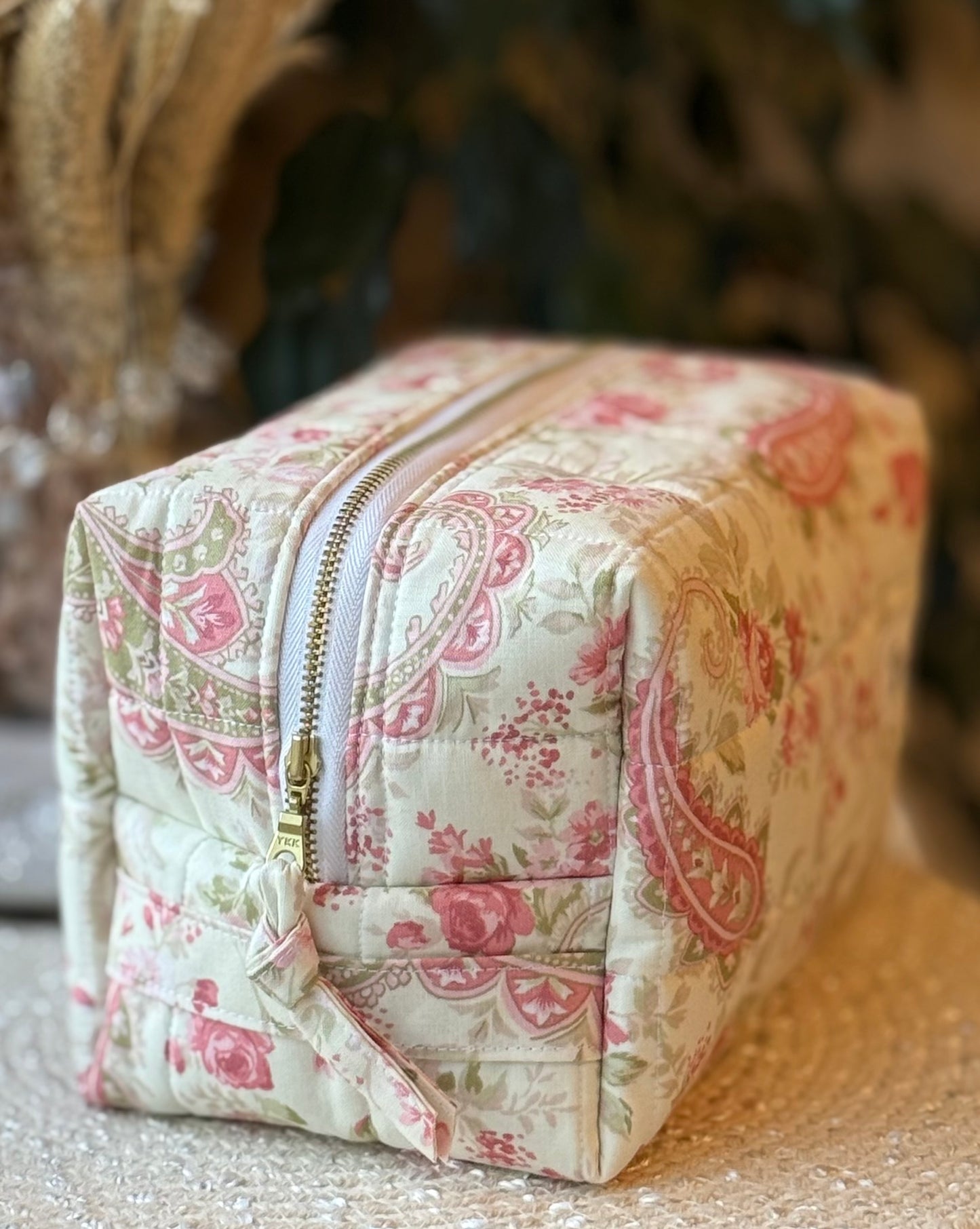 Vintage Paisley Large Makeup Bag