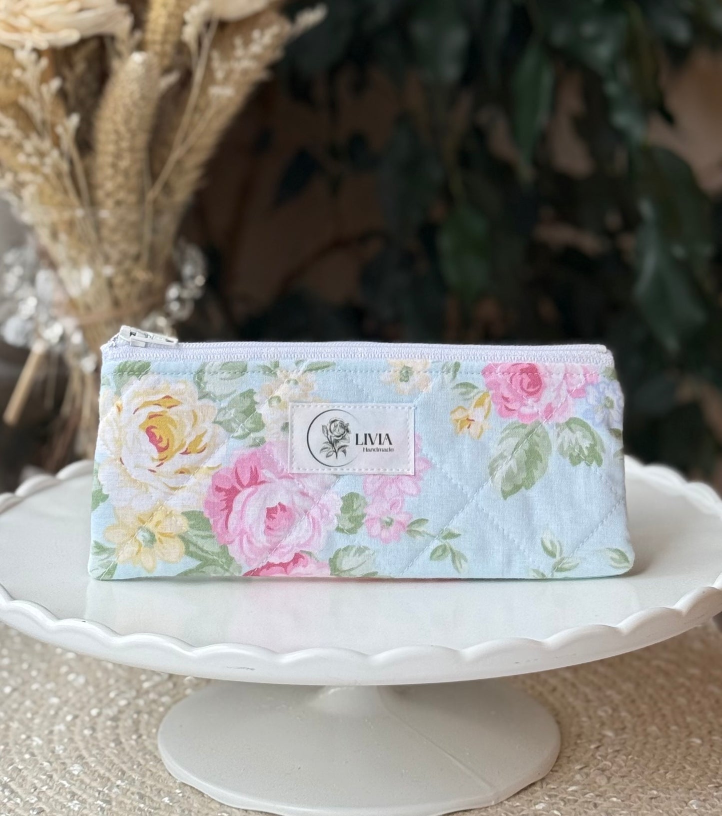 Blue Roses Small Pouch