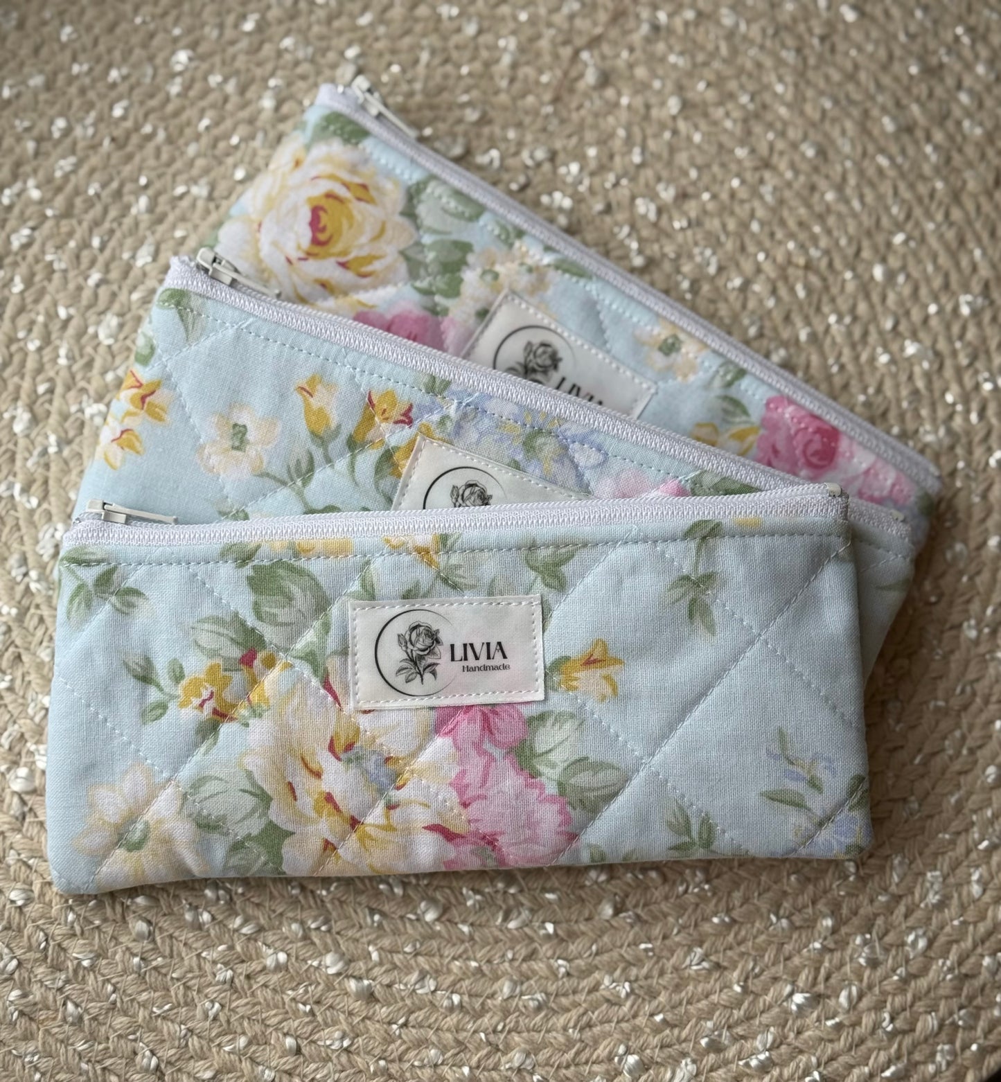 Blue Roses Small Pouch