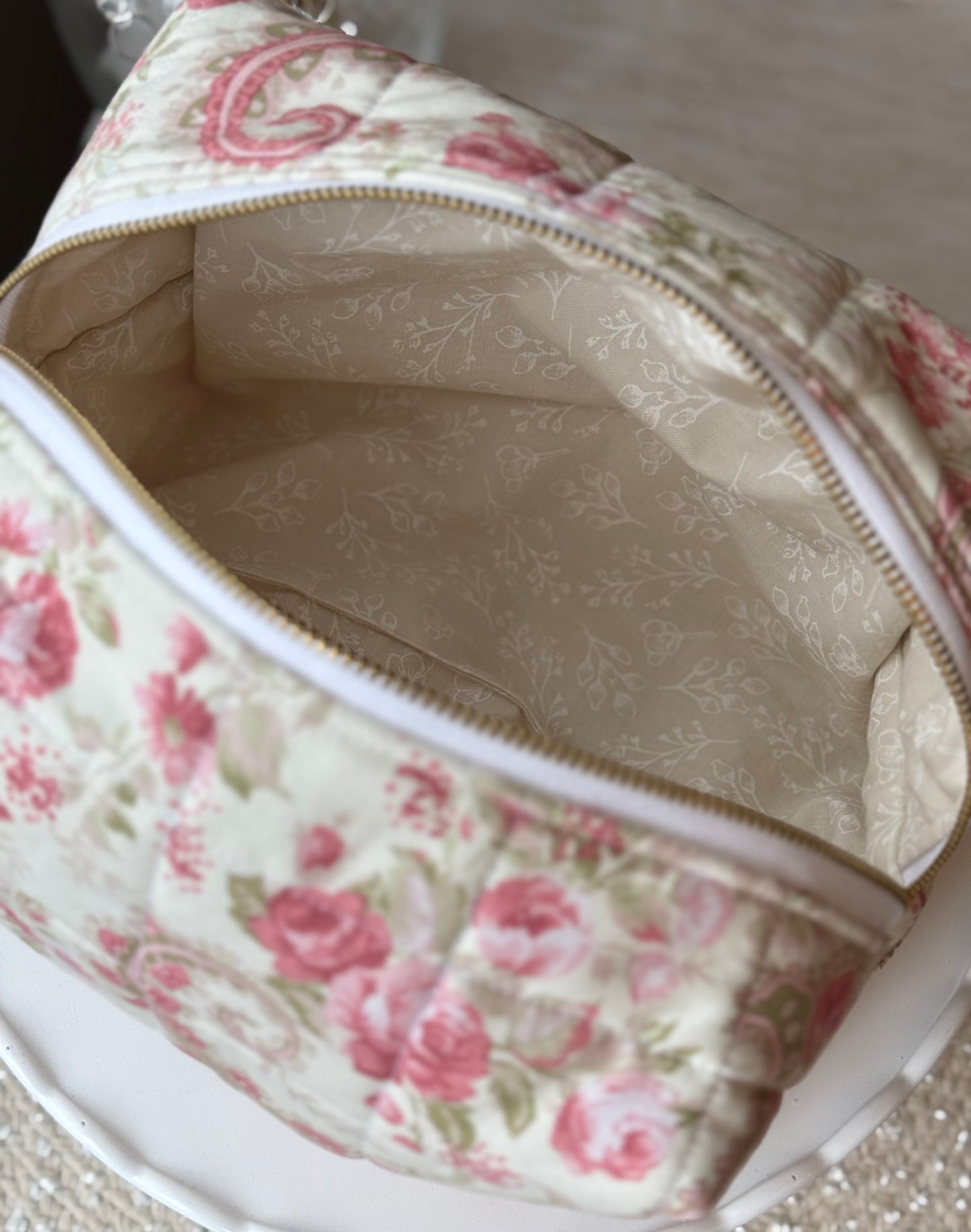 Vintage Paisley Large Makeup Bag