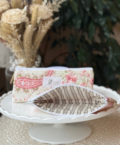 Vintage Paisley Quilted Small Pouch