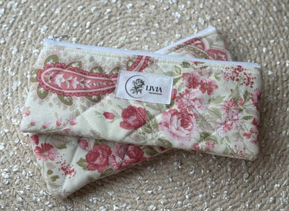 Vintage Paisley Quilted Small Pouch