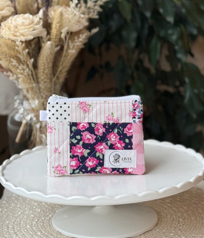 Pink Patchwork Quilted Wallet