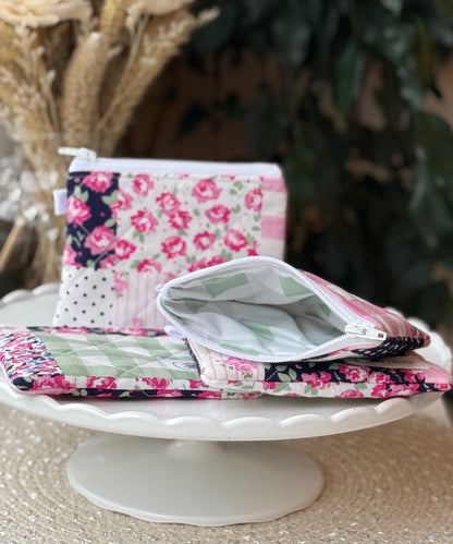 Pink Patchwork Quilted Wallet