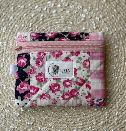 Pink Patchwork Quilted Wallet