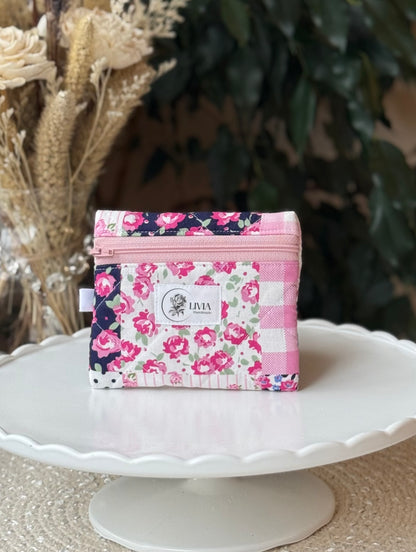 Pink Patchwork Quilted Wallet