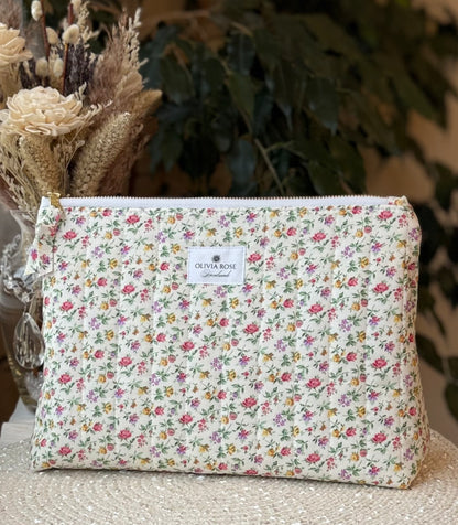 Multi Mini Floral Quilted Medium Toiletries Bag