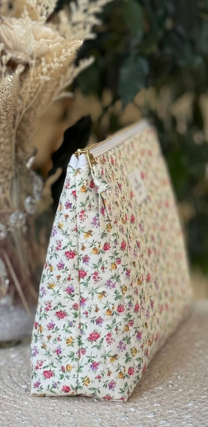 Multi Mini Floral Quilted Medium Toiletries Bag