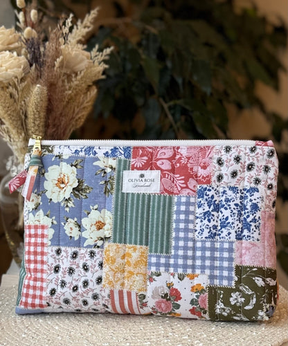 Patchwork Quilted Medium Toiletries Bag