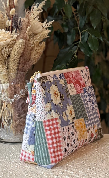 Patchwork Quilted Medium Toiletries Bag