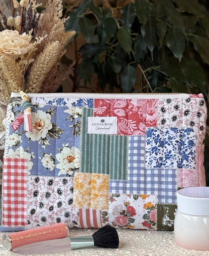 Patchwork Quilted Medium Toiletries Bag