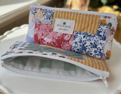 Patchwork Quilted Small Pouch